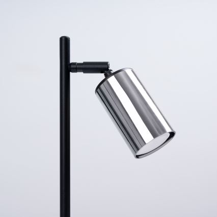 Galda lampa WINX 1xGU10/10W/230V melna/spīdīgi hromēts