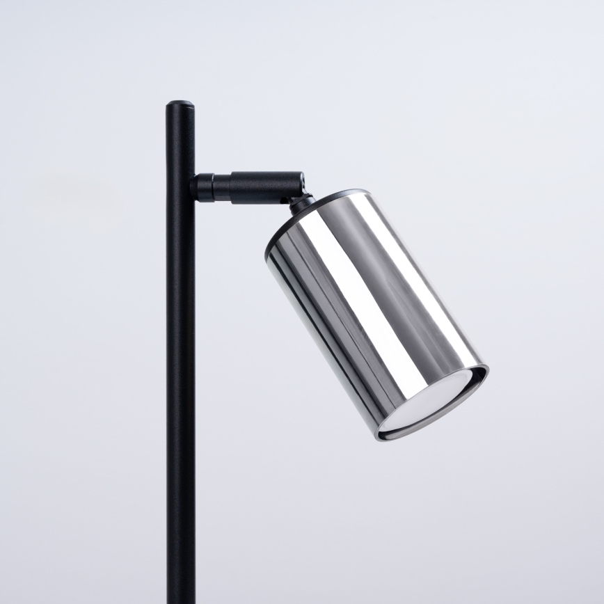 Galda lampa WINX 1xGU10/10W/230V melna/spīdīgi hromēts