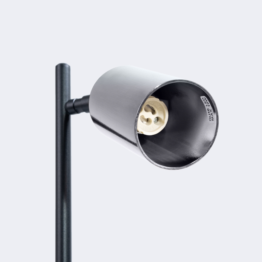 Galda lampa WINX 1xGU10/10W/230V melna/spīdīgi hromēts