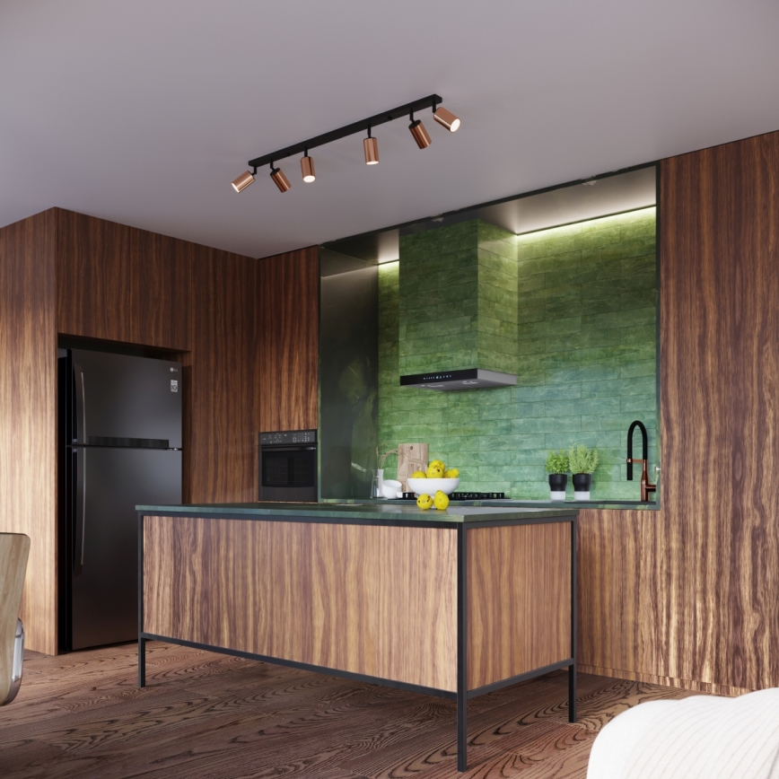 Starmetis WINX 6xGU10/10W/230V melna/varš