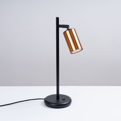Galda lampa WINX 1xGU10/10W/230V melna/varš