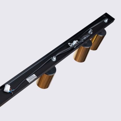 Starmetis WINX 6xGU10/10W/230V melna/zelta