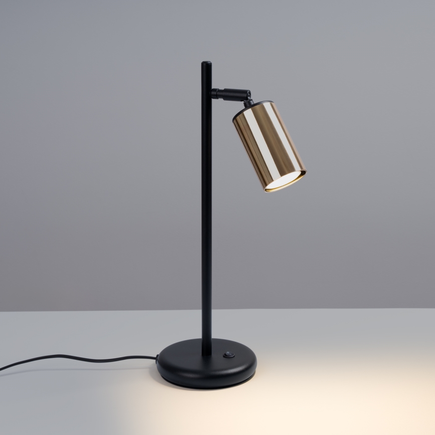 Galda lampa WINX 1xGU10/10W/230V melna/zelta