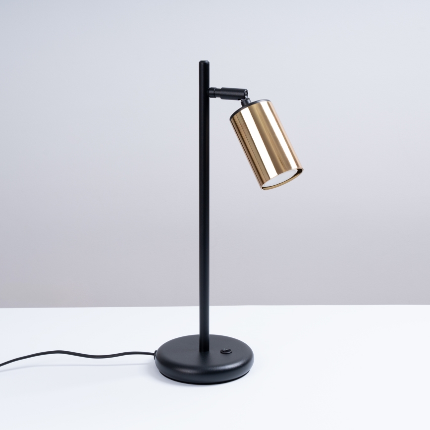 Galda lampa WINX 1xGU10/10W/230V melna/zelta