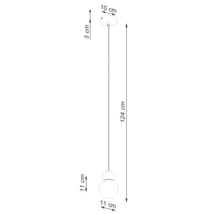 Lustra ar auklu PEKKA 1xG9/8W/230V balta