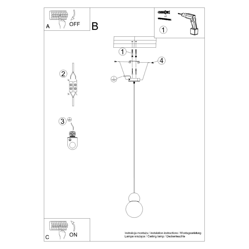 Lustra ar auklu PEKKA 1xG9/8W/230V balta