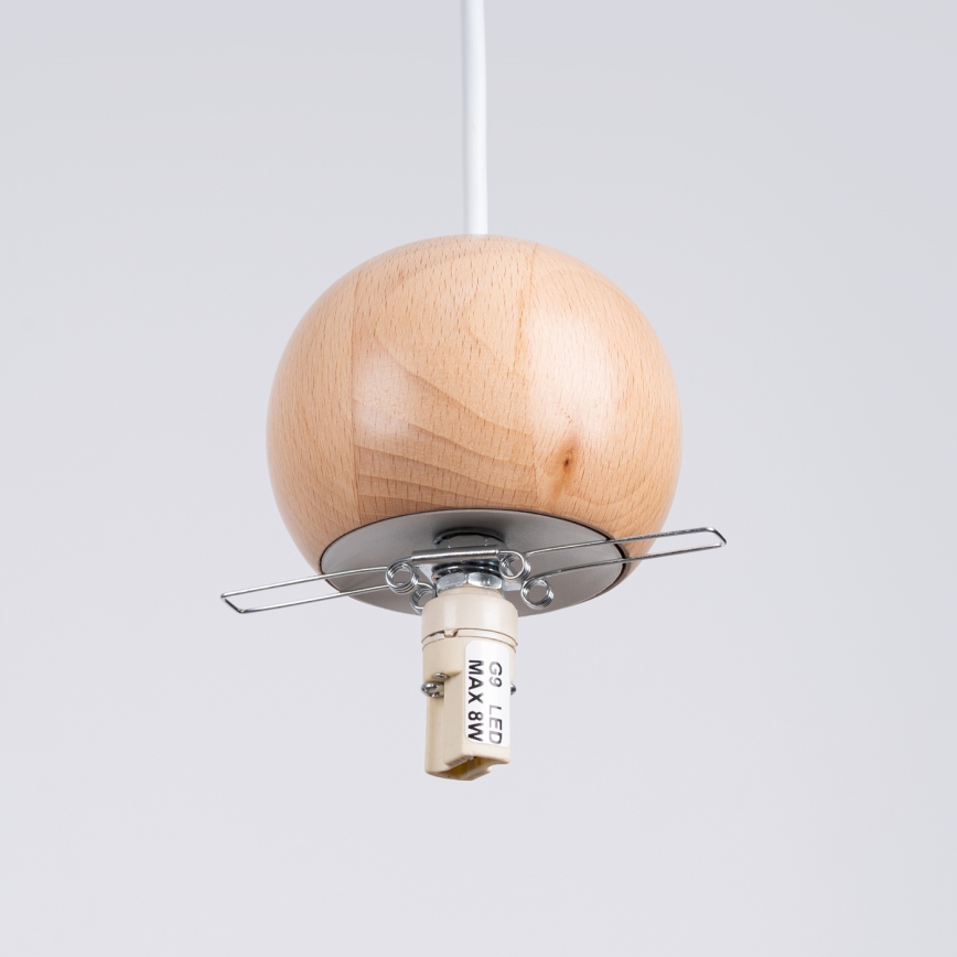Lustra ar auklu PEKKA 3xG9/8W/230V balta