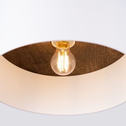 Griestu lampa TELESTO 1xE27/15W/230V d. 35 cm balta/brūna