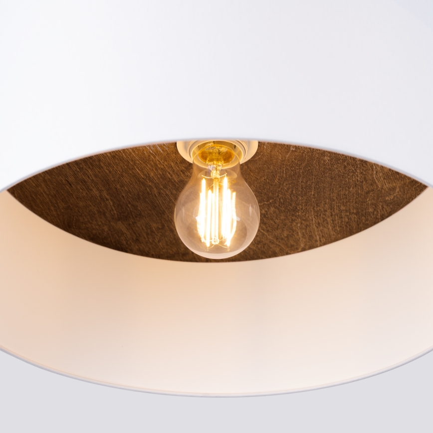 Griestu lampa TELESTO 1xE27/15W/230V d. 35 cm balta/brūna
