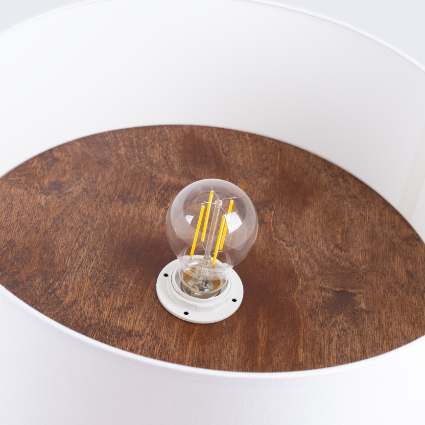 Griestu lampa TELESTO 1xE27/15W/230V d. 35 cm balta/brūna