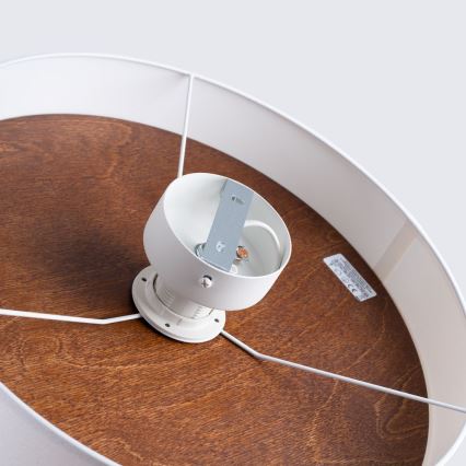 Griestu lampa TELESTO 1xE27/15W/230V d. 35 cm balta/brūna
