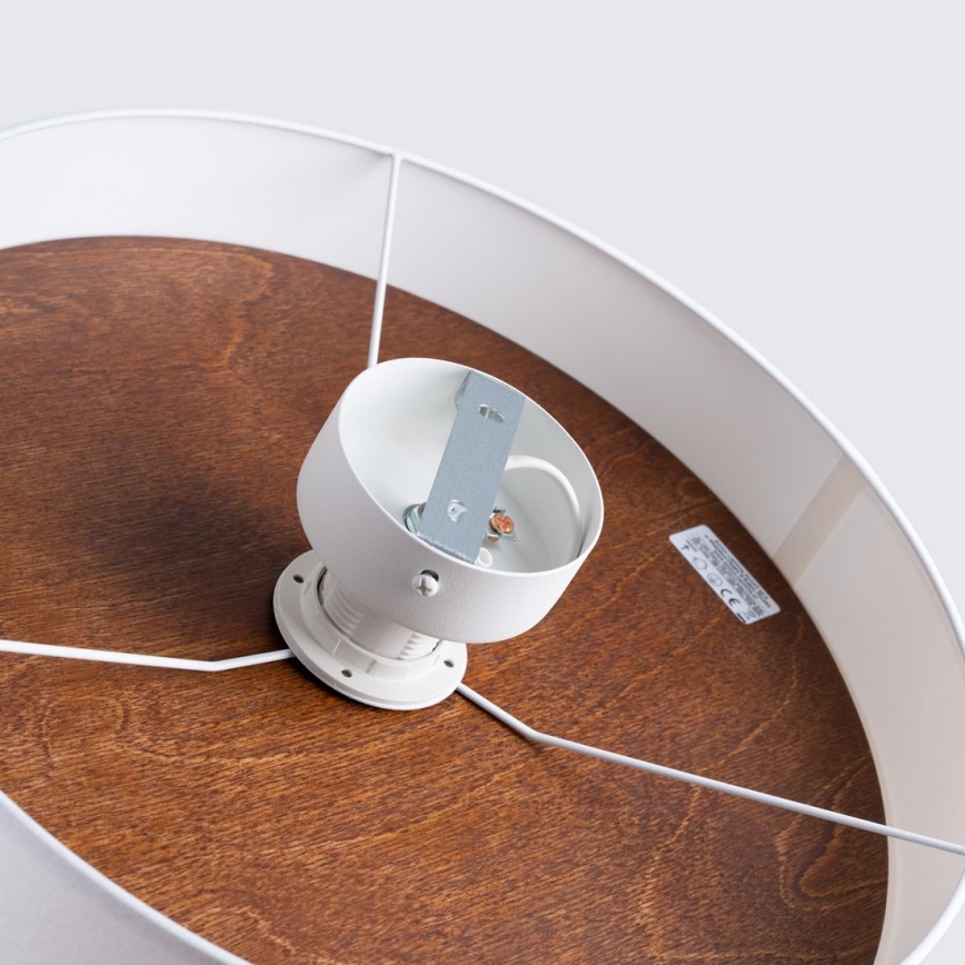 Griestu lampa TELESTO 1xE27/15W/230V d. 35 cm balta/brūna