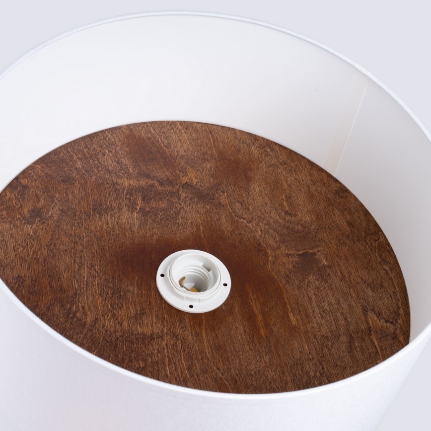 Griestu lampa TELESTO 1xE27/15W/230V d. 35 cm balta/brūna