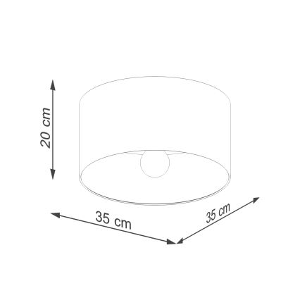Griestu lampa TELESTO 1xE27/15W/230V d. 35 cm balta/brūna