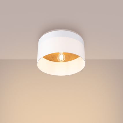 Griestu lampa TELESTO 1xE27/15W/230V d. 35 cm balta/bēša