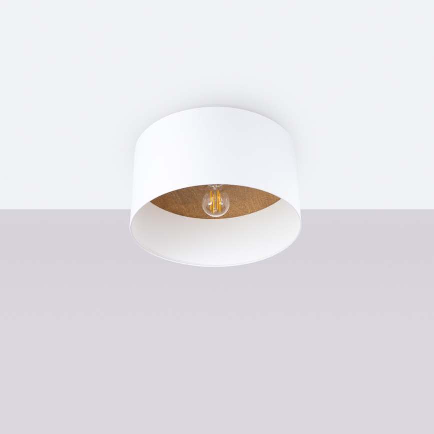 Griestu lampa TELESTO 1xE27/15W/230V d. 35 cm balta/bēša
