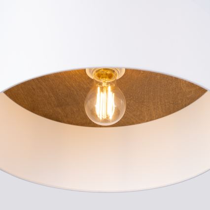 Griestu lampa TELESTO 1xE27/15W/230V d. 35 cm balta/bēša