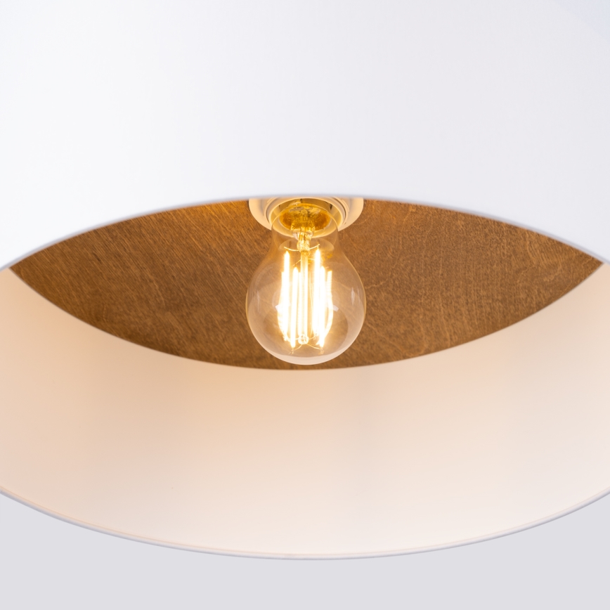 Griestu lampa TELESTO 1xE27/15W/230V d. 35 cm balta/bēša