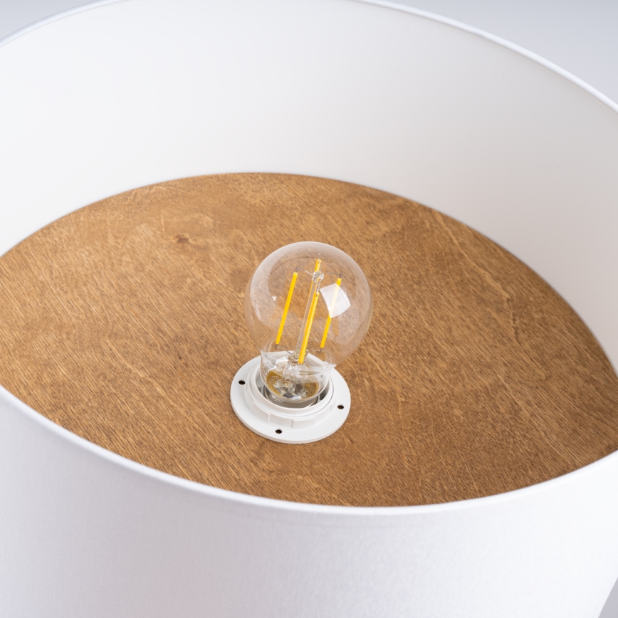 Griestu lampa TELESTO 1xE27/15W/230V d. 35 cm balta/bēša