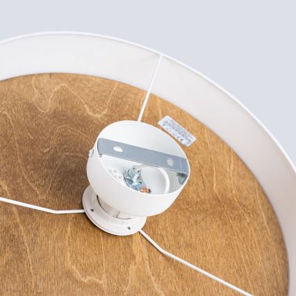 Griestu lampa TELESTO 1xE27/15W/230V d. 35 cm balta/bēša