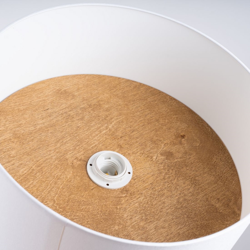 Griestu lampa TELESTO 1xE27/15W/230V d. 35 cm balta/bēša