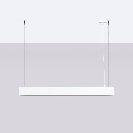 LED Lustra ar auklu SPARK 1xG13/8,5W/230V balta