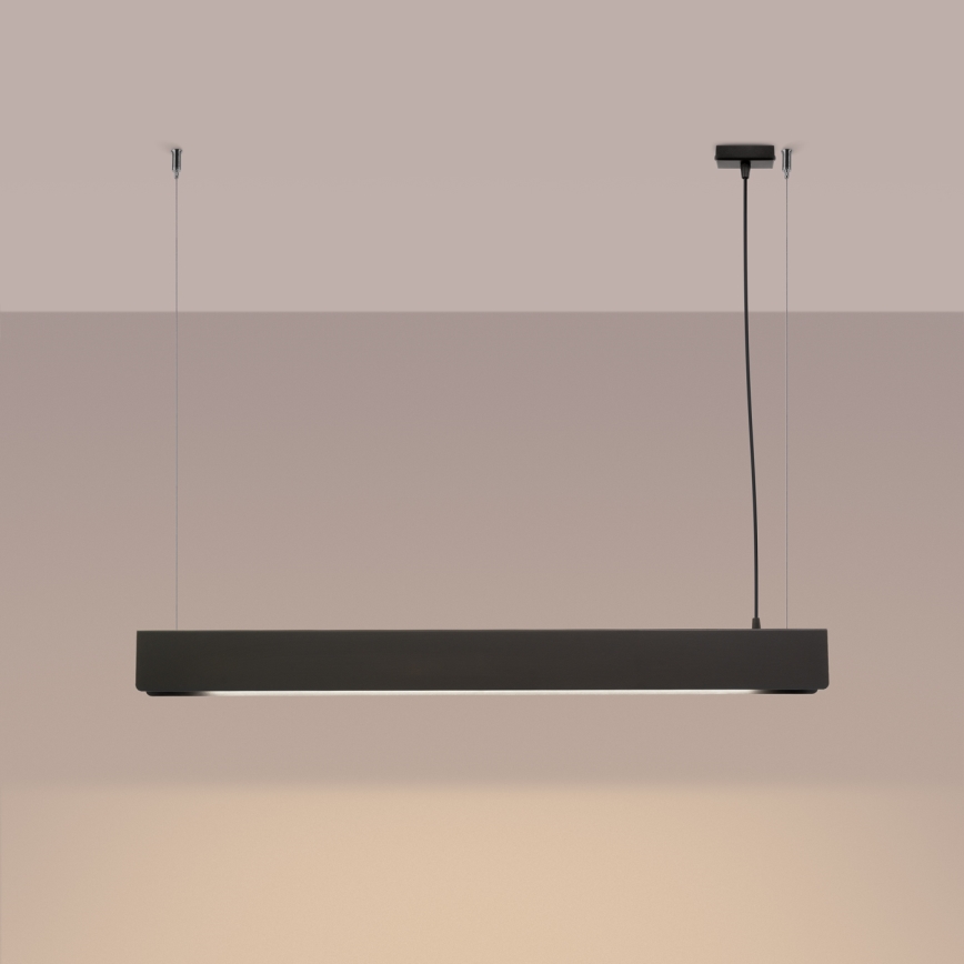 LED Lustra ar auklu SPARK 1xG13/8,5W/230V melna