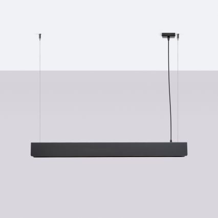 LED Lustra ar auklu SPARK 1xG13/8,5W/230V melna