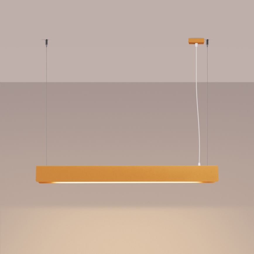 LED Lustra ar auklu SPARK 1xG13/8,5W/230V zelta
