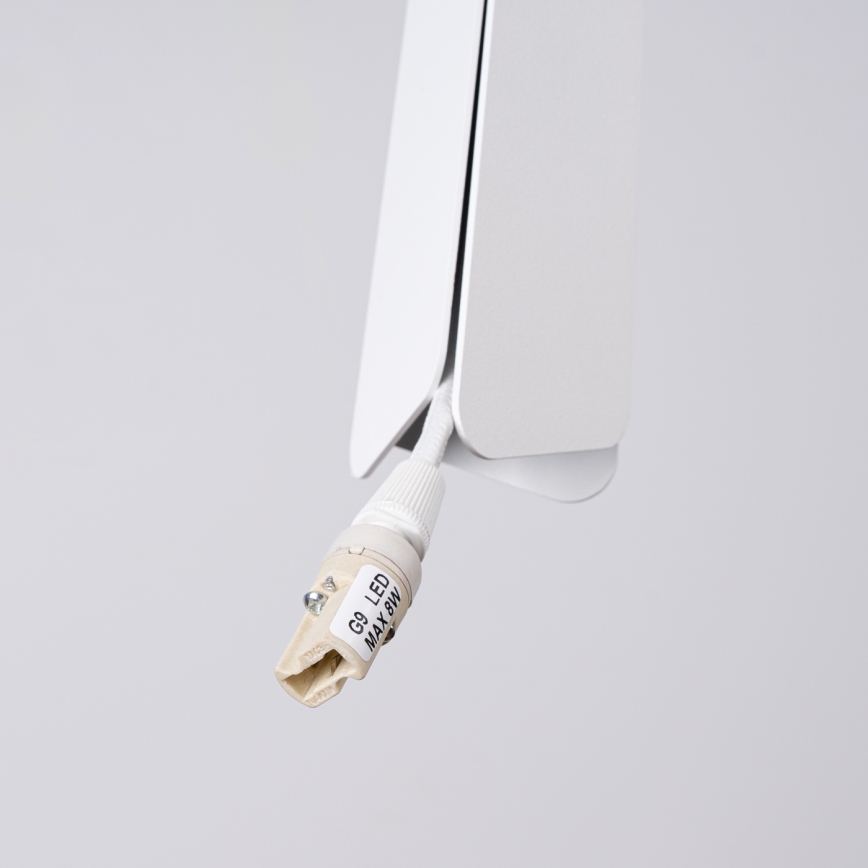 Lustra ar auklu PRYSM 3xG9/8W/230V balta