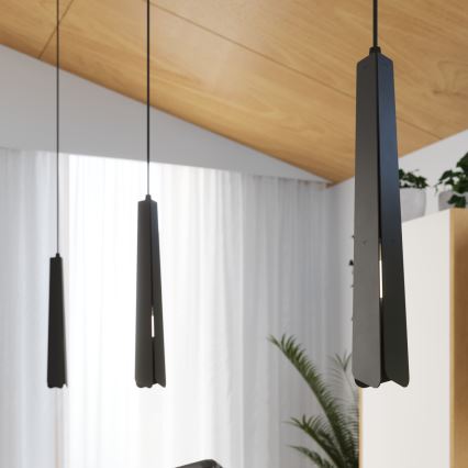 Lustra ar auklu PRYSM 1xG9/8W/230V melna