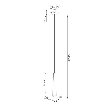 Lustra ar auklu PRYSM 1xG9/8W/230V melna