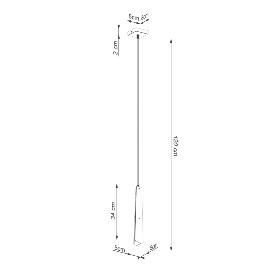 Lustra ar auklu PRYSM 1xG9/8W/230V melna