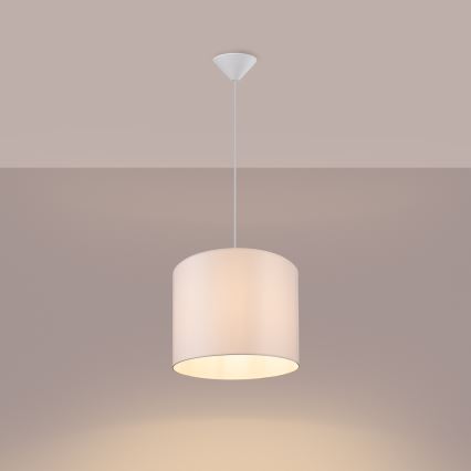 Lustra ar auklu NOVA 1xE27/15W/230V d. 30 cm balta