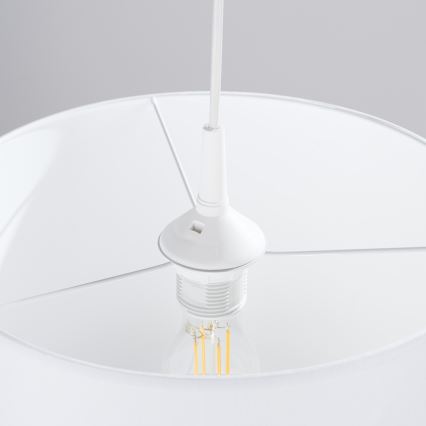 Lustra ar auklu NOVA 1xE27/15W/230V d. 30 cm balta