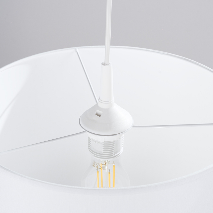Lustra ar auklu NOVA 1xE27/15W/230V d. 30 cm balta