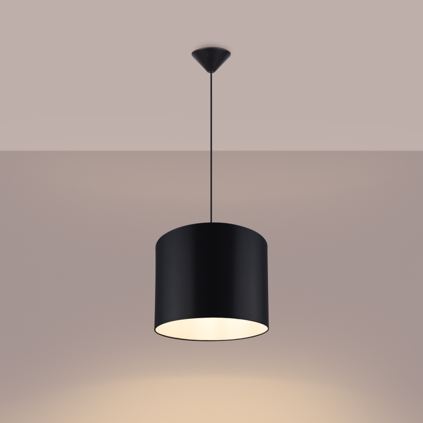 Lustra ar auklu NOVA 1xE27/15W/230V d. 30 cm melna