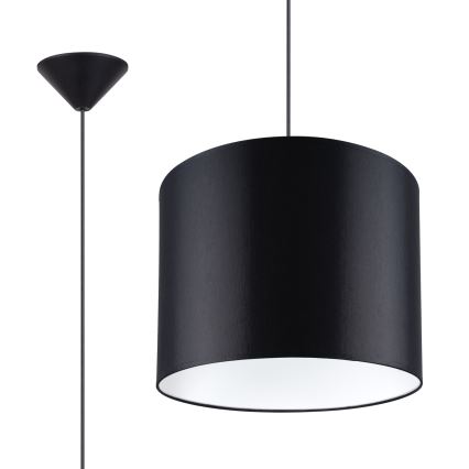 Lustra ar auklu NOVA 1xE27/15W/230V d. 30 cm melna