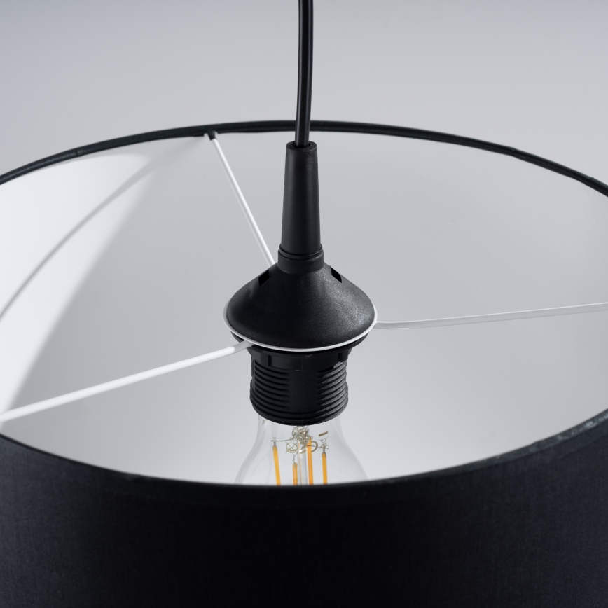 Lustra ar auklu NOVA 1xE27/15W/230V d. 30 cm melna
