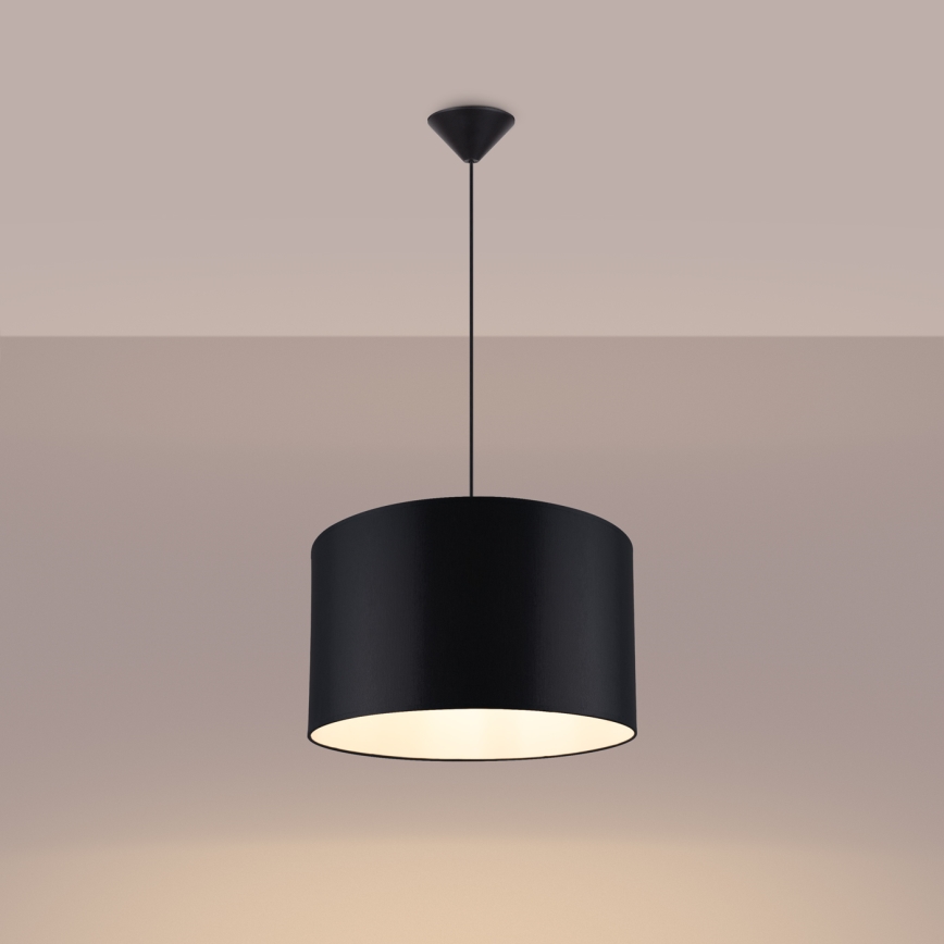 Lustra ar auklu NOVA 1xE27/15W/230V d. 40 cm melna