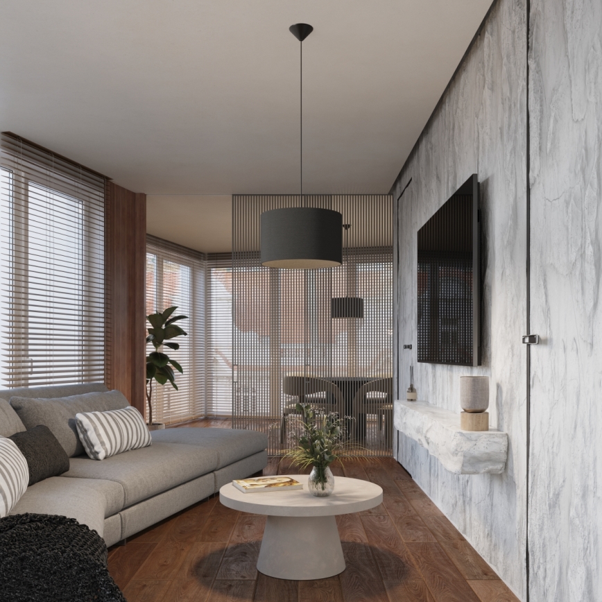 Lustra ar auklu NOVA 1xE27/15W/230V d. 40 cm melna