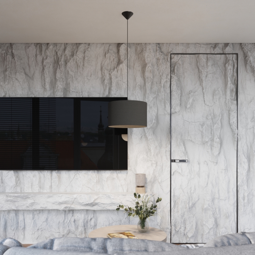 Lustra ar auklu NOVA 1xE27/15W/230V d. 40 cm melna