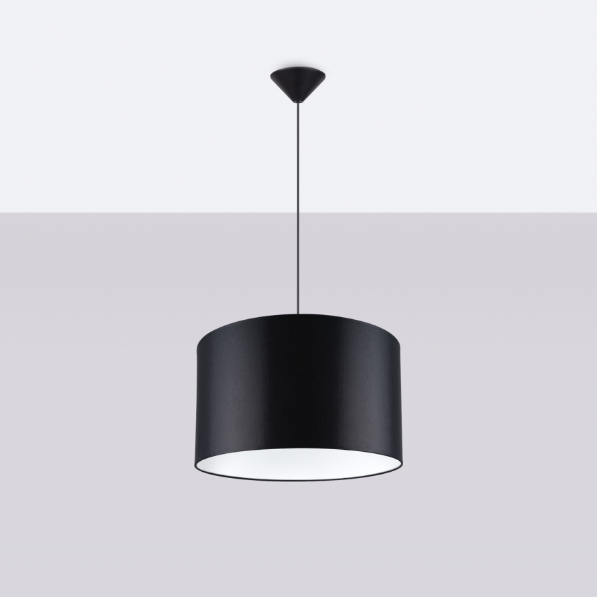 Lustra ar auklu NOVA 1xE27/15W/230V d. 40 cm melna