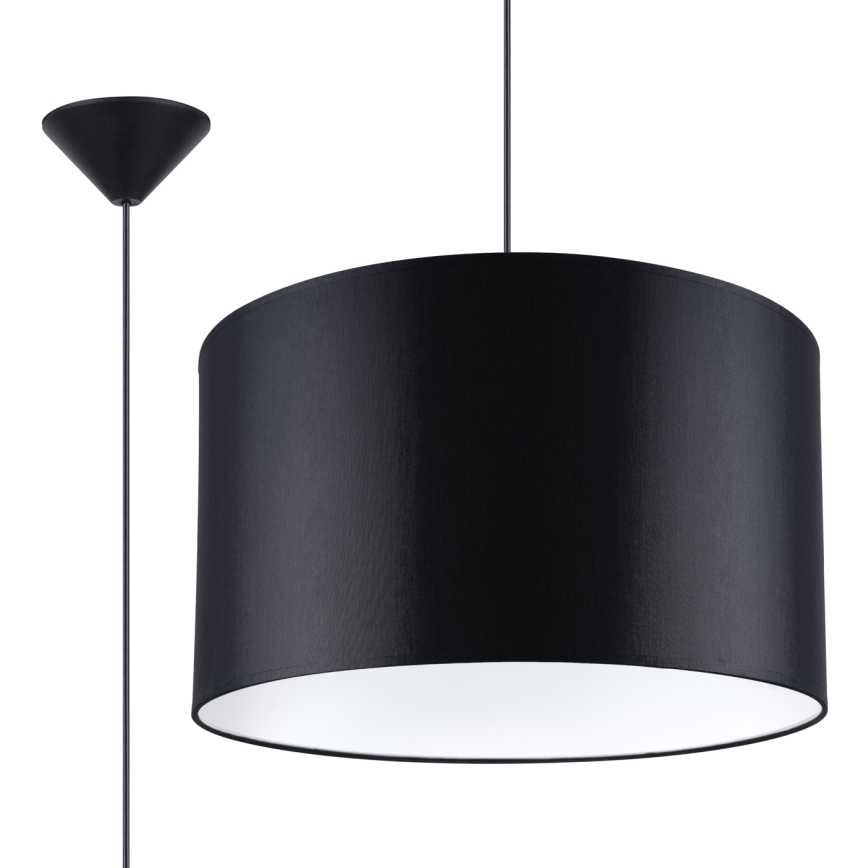 Lustra ar auklu NOVA 1xE27/15W/230V d. 40 cm melna