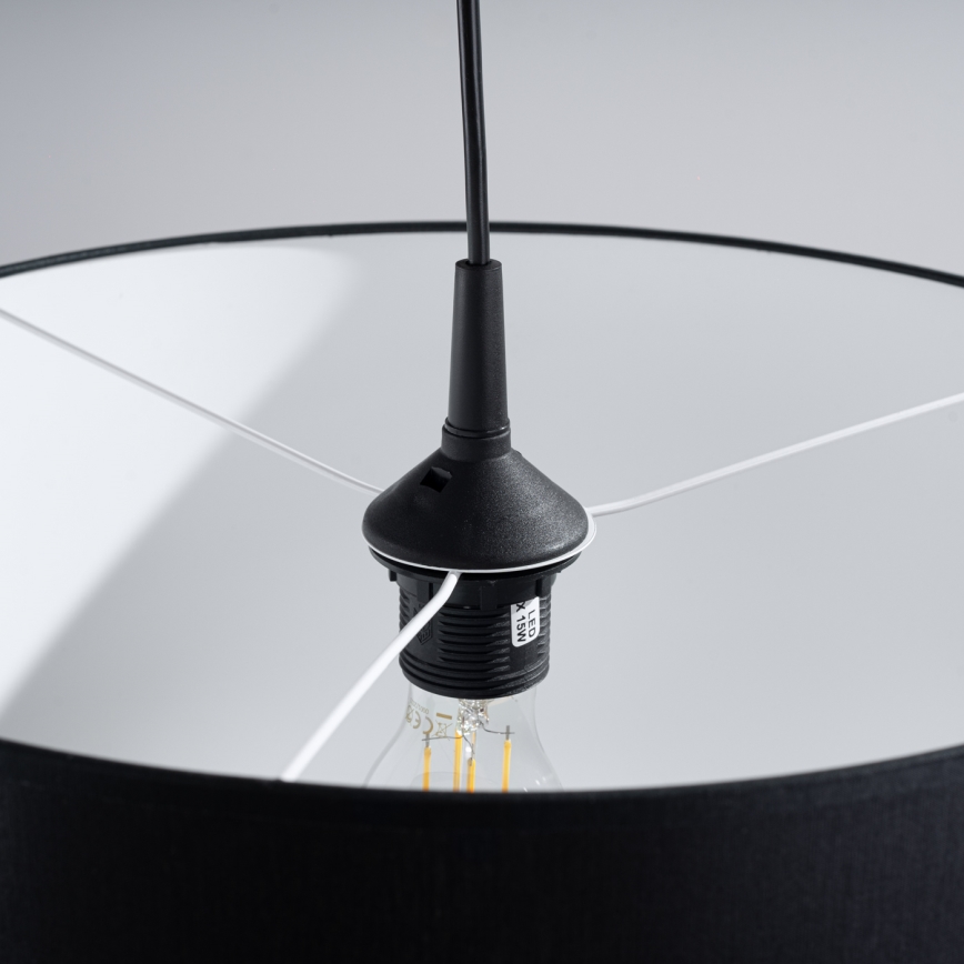 Lustra ar auklu NOVA 1xE27/15W/230V d. 40 cm melna