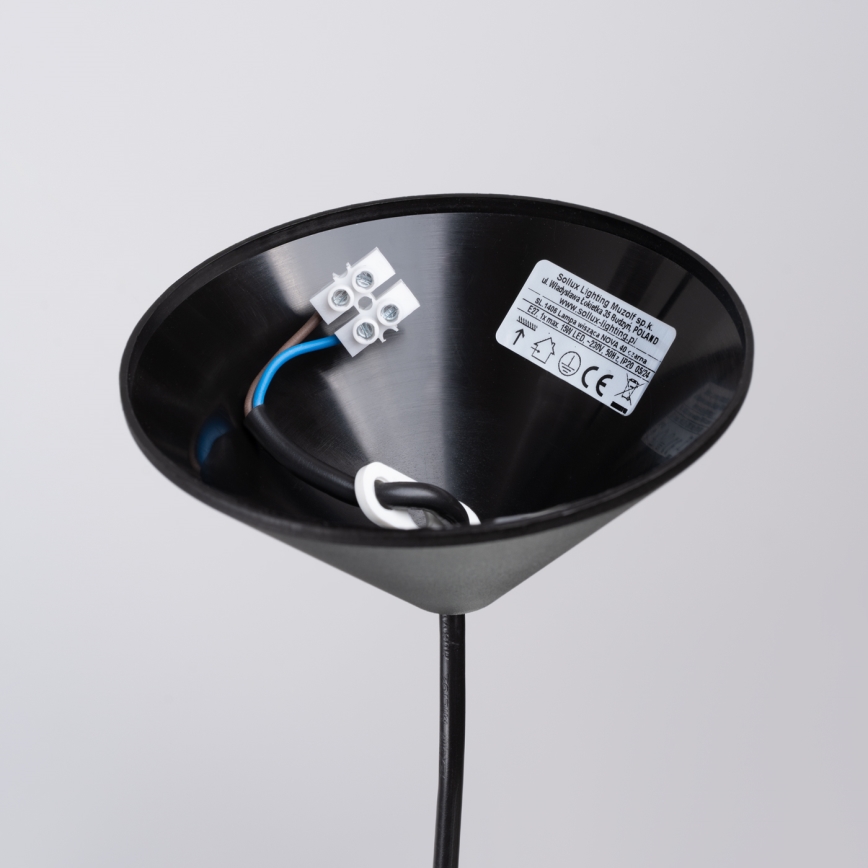 Lustra ar auklu NOVA 1xE27/15W/230V d. 40 cm melna