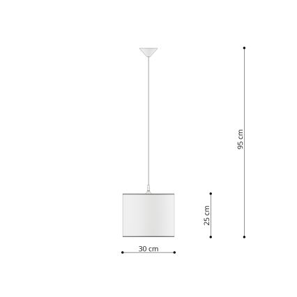 Bērnu lustra ar auklu UNICORN 1xE27/15W/230V d. 30 cm vienradzis