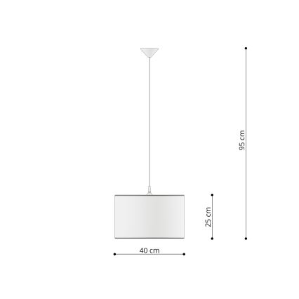 Bērnu lustra ar auklu UNICORN 1xE27/15W/230V d. 40 cm vienradzis