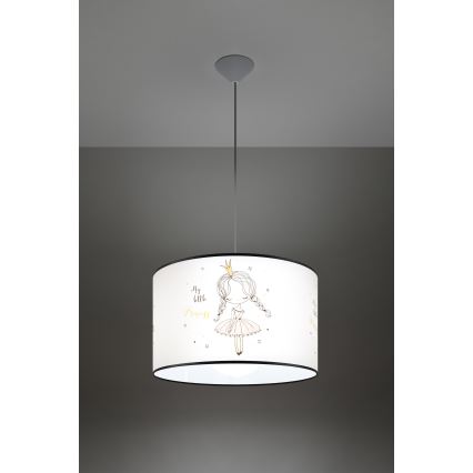 Bērnu lustra ar auklu PRINCESS 1xE27/15W/230V d. 40 cm princese