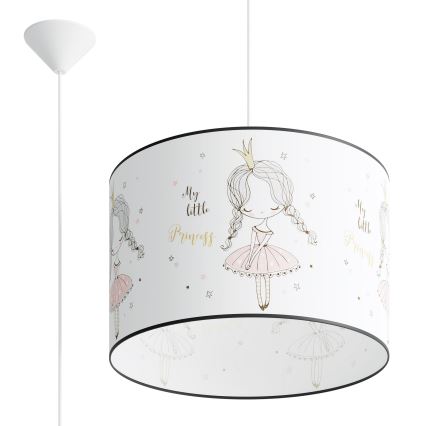 Bērnu lustra ar auklu PRINCESS 1xE27/15W/230V d. 40 cm princese